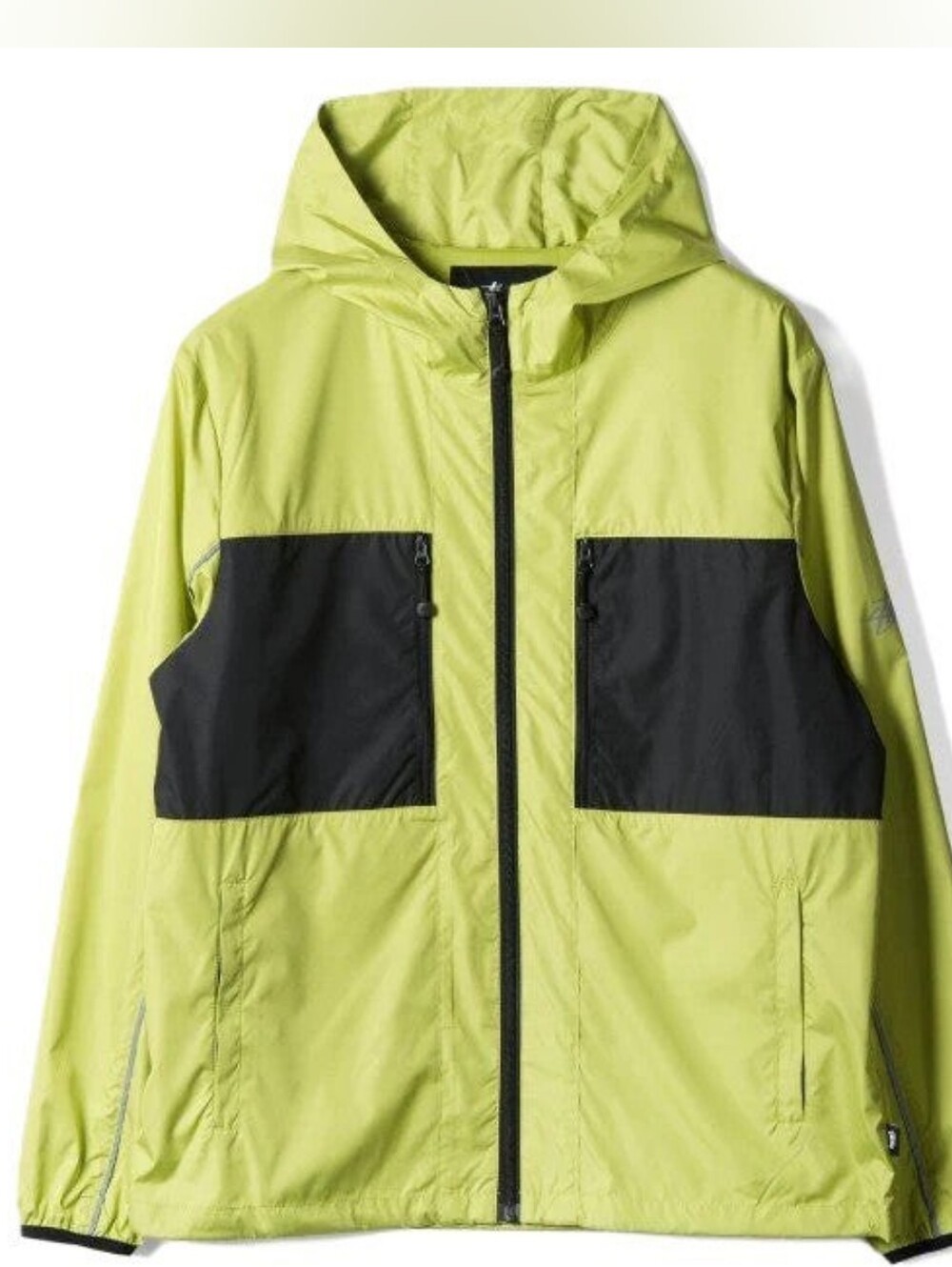 Stussy Nylon Panel Windbreaker Jacket Lime